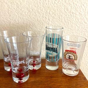 Vintage 5 Piece SET Souvenir Shot Glasses All Shown